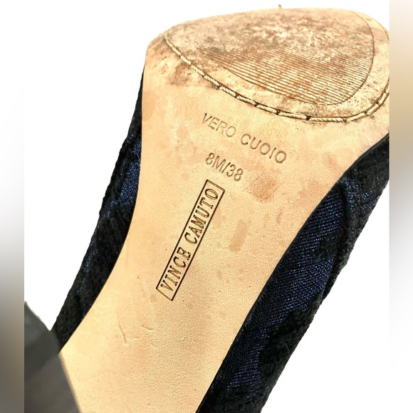 Vince Camuto Women's Britsy Ankle Boot Blue Black Floral size 8 Victorian Style - Picture 7 of 7